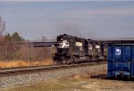 NS 7038 leads an intermodal train southbound